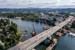 Abernethy Bridge and 205 highway Clackamas County