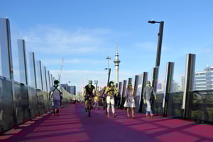 Cycle path in Auckland