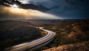 Firefly curvy highway road in the texas united states 59324