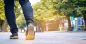 Man walking outside
