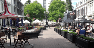 Pedestrian streets, no cars.